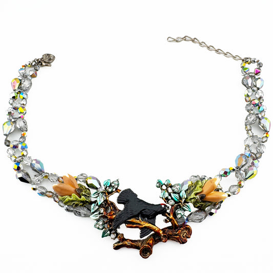 Crystalperlenkette mit Auerhahn