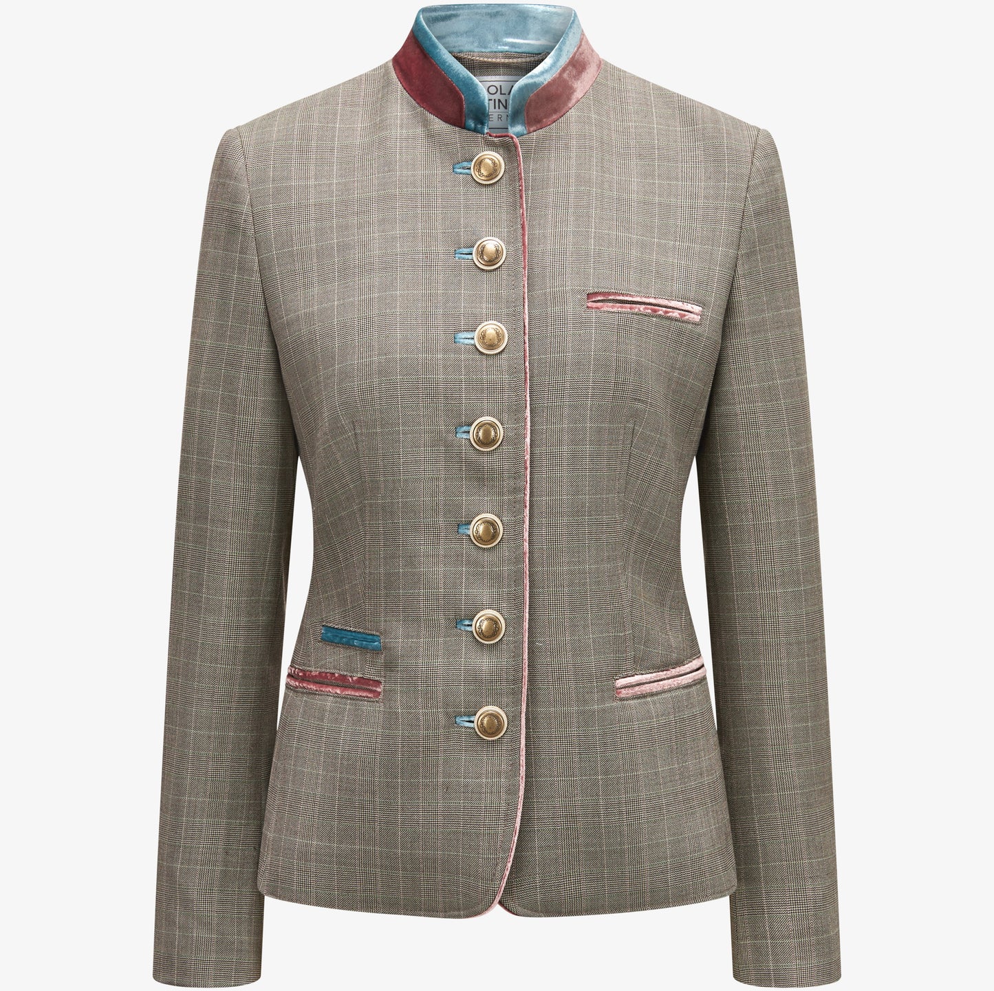 Trachtenblazer "Sophie" Karo türkis / pink