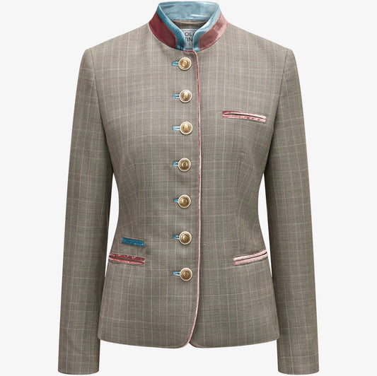 Trachtenblazer "Sophie" Karo türkis / pink
