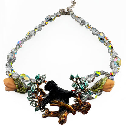 Crystalperlenkette mit Auerhahn