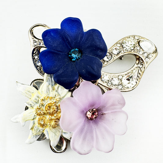 Brosche Blumen und Schleiferl