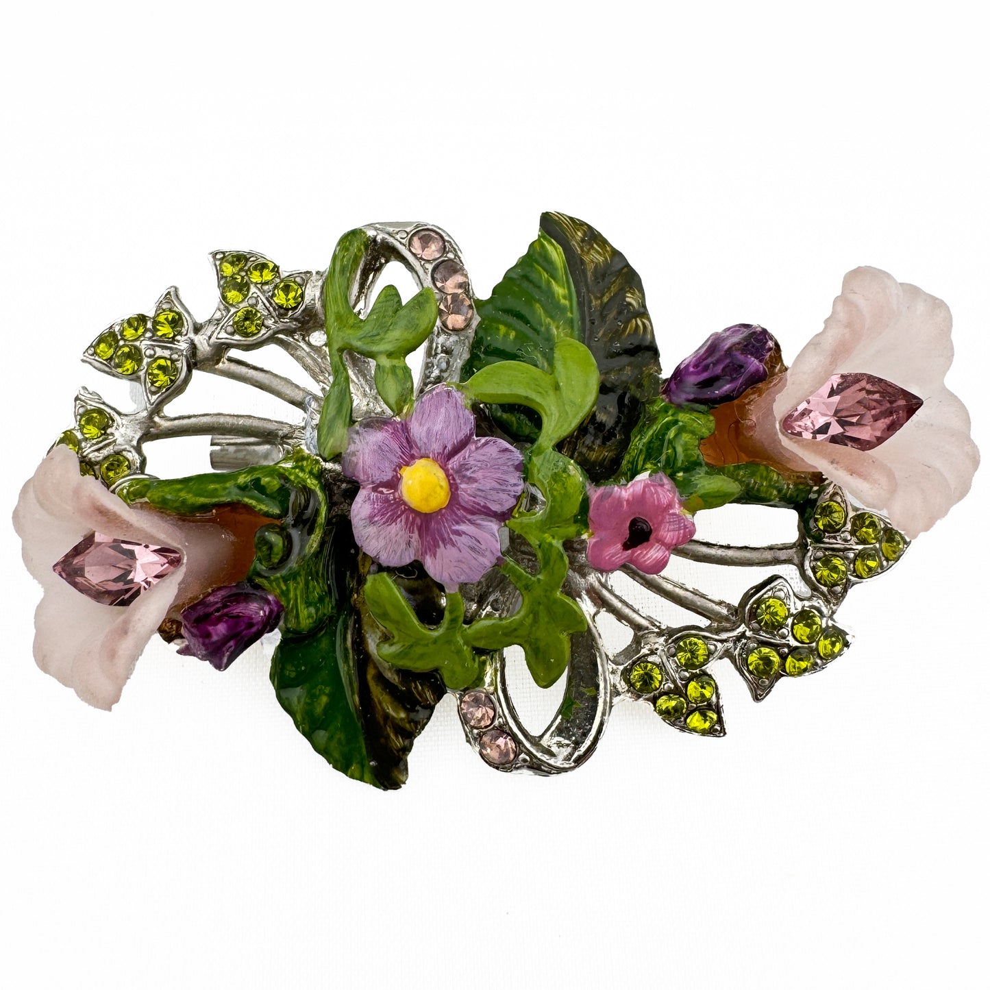 Brosche Blumen Blüten Strass