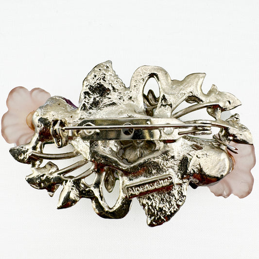 Brosche Blumen Blüten Strass