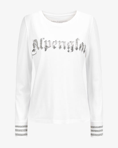 Longsleeve "ALPENGLAM" mit silbernen Bündchen
