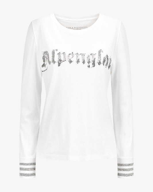 Longsleeve "ALPENGLAM" mit silbernen Bündchen
