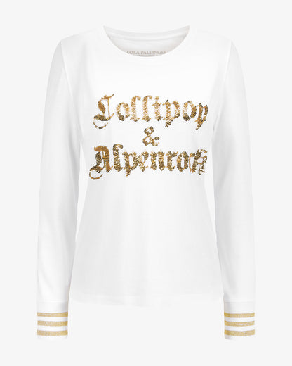 Longsleeve "LOLLIPOP & ALPENROCK" mit goldenen Bündchen