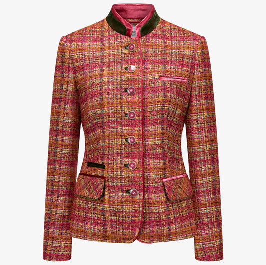 Boucle Trachtenblazer "Sophie" Pink | Fuchsia & Grün
