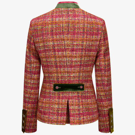Boucle Trachtenblazer "Sophie" Pink | Fuchsia & Grün